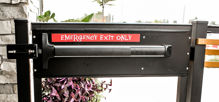 emergency push bar installation in Saratoga